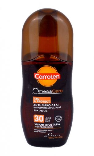 Carroten - Слънцезащитно олио за бързо придобиване на тен SPF30 - Omega Care Tan&Protect  SPF30  125 ml.