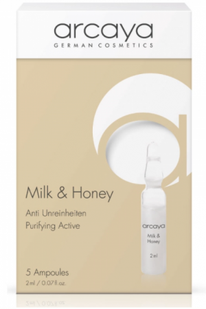 Arcaya  - Milk & Honey  -   Ампули Мляко & Мед за балансиращ ефект и мазна кожа. 5x2 ml