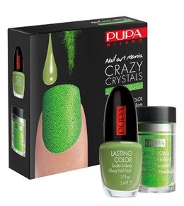 Pupa - Лак с кристали Green - CRAZY CRYSTALS LASTING COLOR.