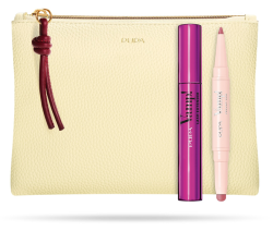 Pupa - VAMP! SET LASH EXTENDER MASCARA + VAMP CREAMY DUO LIPS 004 + FLAT CLUTCH /  Комплект  Спирала за 3D обем и удължаване,,  Молив контур устни и чанта тип „клъч“. 