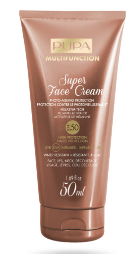Pupa -  Sun -  SUPER FACE CREAM SPF 30/ 50 - Слънцезащитен крем за лице SPF 30/ 50 . 50 ml