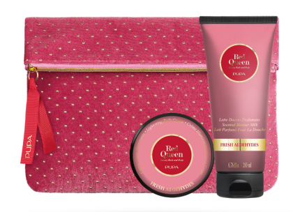 Pupa - RED QUEEN MEDIUM KIT - Коледен комплект за тяло  - Душ гел 200 мл + крем за тяло 100 мл .