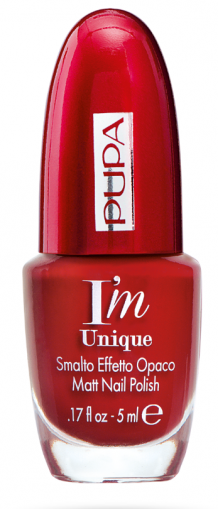 Pupa - RED POWER - I`M UNIQUE MATT NAIL POLISH - Лак за Нокти с Матов Финиш.