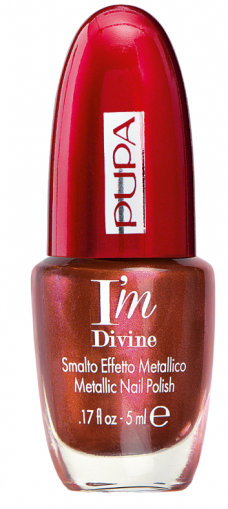 Pupa - RED POWER - I`M  DIVINE METALIC NAIL POLISH - Лак за Нокти с Металик Финиш.