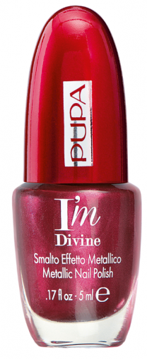 Pupa - RED POWER - I`M  DIVINE METALIC NAIL POLISH - Лак за Нокти с Металик Финиш.