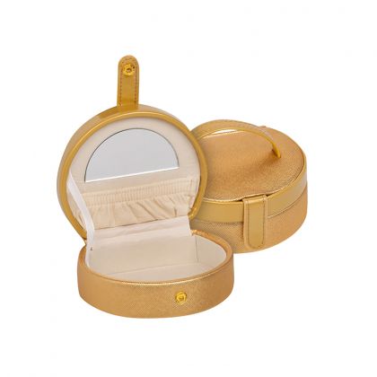 ROSSI - Кутия за бижута - Gold + Gold кръгла.