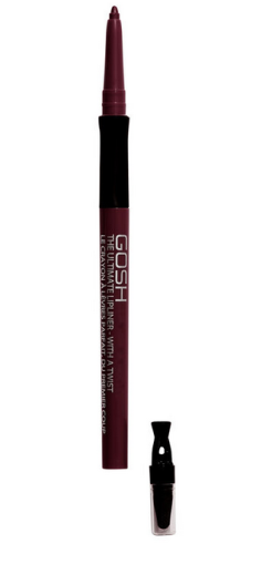 Gosh -  Автоматичен молив за устни с гума и острилка  The Ultimate lipliner - with a twist/ различни цветове