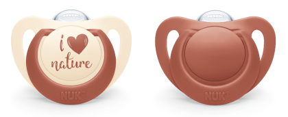 NUK for NATURE биберон залъгалка силикон 0-6 мес. 2бр.