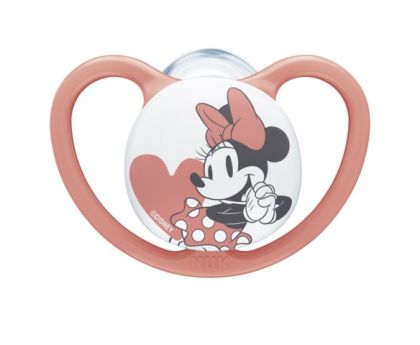 NUK - биберон залъгалка силикон 6-18 мес. 1бр Space Mickey+ box