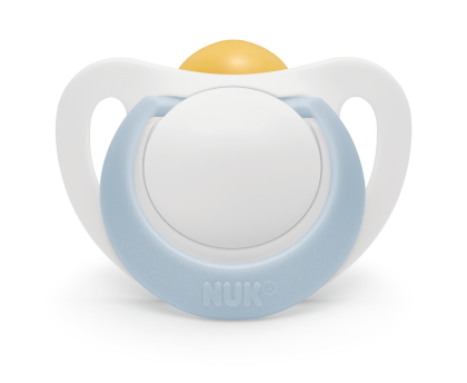 NUK - биберон залъгалка каучук 0-6мес. 1бр. STAR + кутийка.