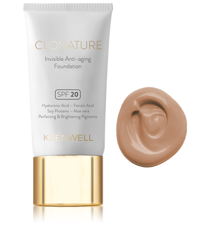 Keenwell - CLONATURE  Фон дьо тен с анти-ейдж ефект - Invisible Anti-aging Foundation SPF20. 30 ml
