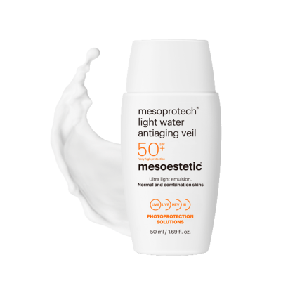 Mesoestetic - Ултра лека слънцезащитна емулсия SPF50+ / light water antiaging veil. 50 ml
