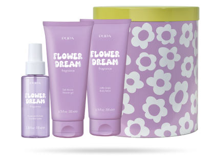 PUPA MILANO - HAPPY BOX  KIT 4 /  ДУШ ГЕЛ  + МЛЯКО ЗА ТЯЛО  + АРОМАТИЗИРАНА ВОДА + МЕТАЛНА КУТИЯ/ 6 аромата. 200 & 200 & 100  ml