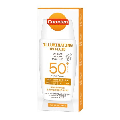 Carroten - Озаряващ слънцезащитен флуид за лице, SPF50+,.50 ml