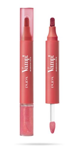 Pupa -  VAMP! MARKER DUO LIP MARKER & OIL-GLOSS / Дуо контур и гланц за неустоимо сочни устни.