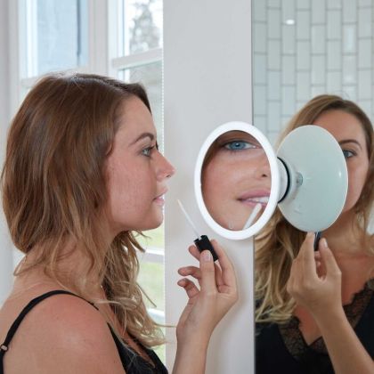Lanaform - Огледало с една страна и увеличение X 5 / 2-in-1 Mirror - LED illuminated mirror ×5.