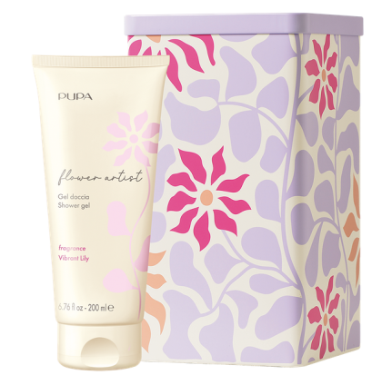 PUPA MILANO - FLOWER ARTIST  Shower Gel /  Душ гел за жени в 6 аромата с красива метална кутия.  200 ml