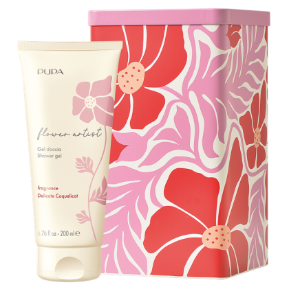 PUPA MILANO - FLOWER ARTIST  Shower Gel /  Душ гел за жени в 6 аромата с красива метална кутия.  200 ml