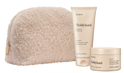 PUPA MILANO - TEDDYLAND  CHRISTMAS 2025  SET   BODY SCRUB  & SHOWER GEL  / СЕТ  ЕКСФО;ИАНТ & ДУШ ГЕЛ  6 аромата. 200 ml