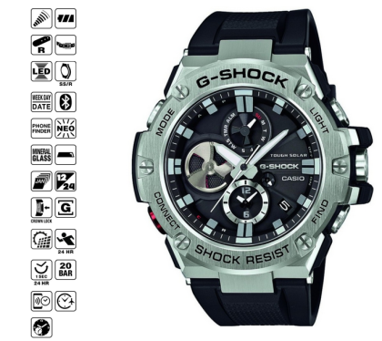 Casio - Mъжки часовник G-Shock GST-B100-1AER
