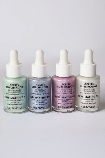 Keenwell - Сублимиращо сухо олио с блестящи частички  за коса и тяло /  SUBLIMATING OIL WITH HOLOGRAPHIC SPARKLES. 30 ml