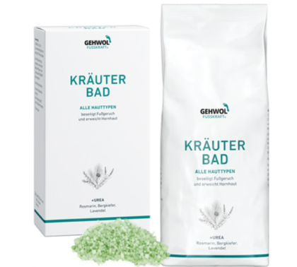 Gehwol - Билкови соли за крака Fusskraft Herbal Bath Green гранули.