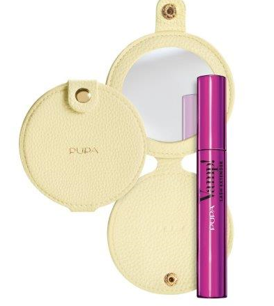Pupa - VAMP! SET LASH EXTENDER MASCARA + COMPACT MIRROR /  Комплект  Спирала за 3D обем и удължаване, и компактно огледало 