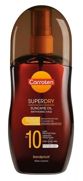 Carroten - Слънцезащитно олио за бързо придобиване на тен SPF10 - SUPER DRY Tanning Oil SPF10  125 ml.
