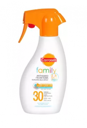 Carroten - Слънцезащитно мляко спрей за лице и тяло SPF30- Family Suncare Milk Spray  SPF 30  300 ml.
