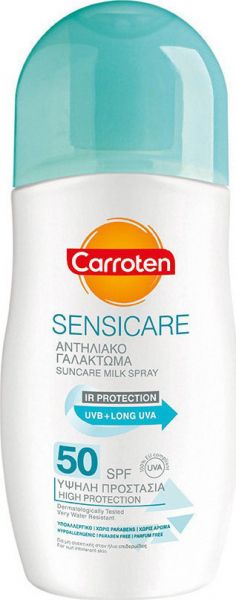 Carroten - Слънцезащитно мляко спрей за тяло за чувствителна кожа SPF50 - Sensicare Suncare Milk Spray  SPF 50  200 ml.