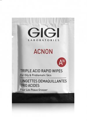 GIGI - ACNON - Triple Acid Rapid Wipes 30 Pcs –  Еднократни почистващи салфетки с 3 вида киселини.30бр.