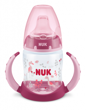 NUK - РР шише 150 мл., 6+ мес., с накрайник силикон за сок - FC.