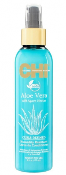 CHI - Aloe Vera Humidity Resistant Leave-in Conditioner - Балсам без изплакване за къдрава коса . 177 ml