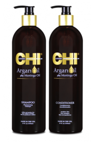 CHI - Argan Oil Set - Комплект за суха и увредена коса с арганово масло .