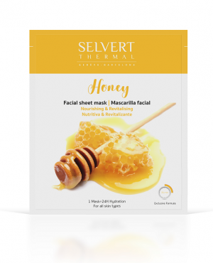 Selvert Thermal -  FACIAL SHEET MASKS - Honey – Nourishing & Revitalizing Mask  - Подхранваща и ревитализираща целулозна маска.