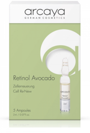 Arcaya  -  Retinol Avocado - Ампули Ретинол Авокадо за подхранване и интензивна регенерация на клетката 5x2 ml
