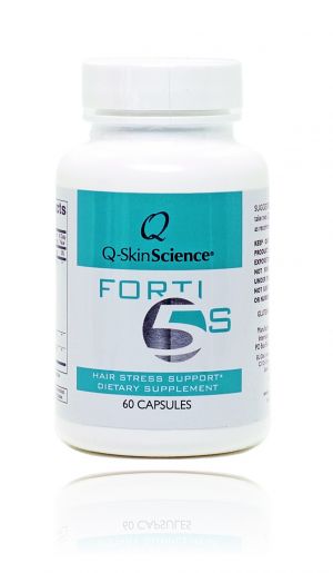 Q-SkinScience - Forti5-S Stress Hair Dietary Supplement - Хранителна Антистрес Добавка за Коса. 60 caps