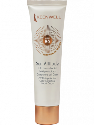 Keenwell - SUN ATTITUDE - CC multi-protective color correcting facial cream spf 50  -  Мултизащитен CC тониращ крем за лице SPF 50. 60 ml.