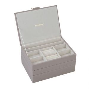 ROSSI - Кутия за бижута цвят сив.