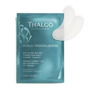 Thalgo - HYALU-PROCOLLAGENE  Patchs Pro Regard Correction Rides - хиалуронова пач-маска за околоочен контур. 8 броя x 2 пач маски