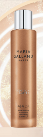 MARIA GALLAND  - 414 Shimmering Sublime Oil - Превъзходно златно масло за тяло. 90 ml