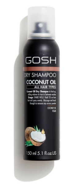 Gosh -  Сух шампоан за коса  с кокос - Dry Shampoo Spray - Coconut Oil. 150 ml