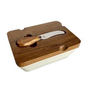Lancaster Taste Collection - Комплект кутия за масло с нож за рязане и дъска