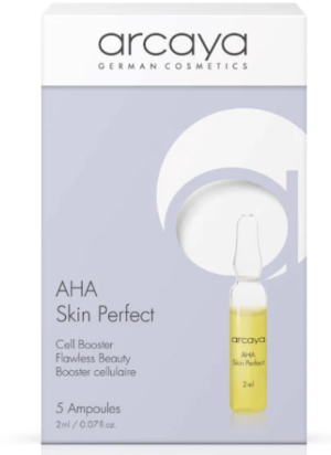 Arcaya  -  Ревитализираща ампула с AHA киселини за сияйна, равномерна и гладка кожа. 5x2 ml
