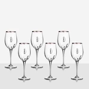 GA Crystal - Чаши за вино с плочка 6 бр. Monalisa wine