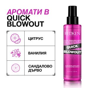 Redken Styling - Термозащитен спрей за коса Quick Blowout. 125 ml