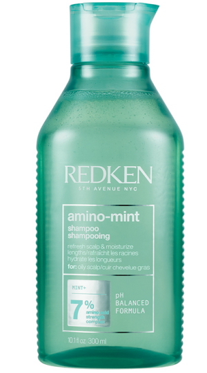 Redken Amino Mint - Балансиращ  шампоан против омазняване  на скалпа. 300 ml