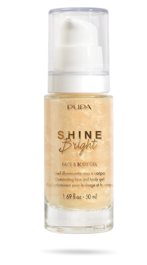 PUPA MILANO - SHINE BRIGHT ILLUMINATING FACE & BODY GEL ОЗАРЯВАЩ ГЕЛ ЛИЦЕ & ТЯЛО. 50 ml