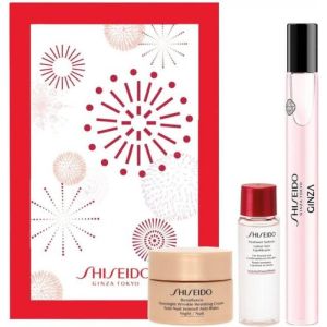 Shiseido -  Подаръчен комплект за жени  Shiseido Benefiance - Нощен крем 30 ml + Овлажнител за кожа 30 ml + Парфюмна вода Ginza EDP 10 ml.