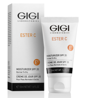 GIGI - ESTER C  - MOISTURIZER  SPF 20 - Oвлажняващ избелващ крем за нормална и суха кожа SPF 20. 50 ml